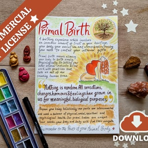 Urgeburt Poster PDF Download | Schwangerschaft und Geburtsaufklärung Downloads | Doula Werkzeuge | Hypnobirthing | Geburtshelfer | Hebamme | Geburtsstunde