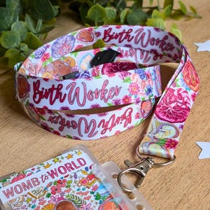 Lanyard en sleutelhanger van Birthworker | Geboortewerker Zwangerschap Zwangerschap ID-kaarthouder | Badgehouder geboortehouder | Doula-cadeaus