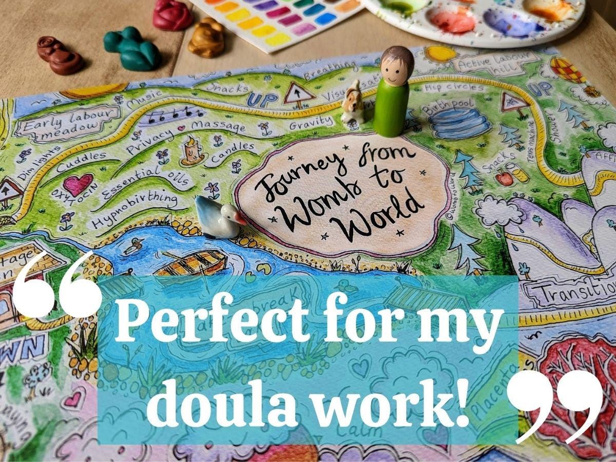 Pregnancy & Birth Map Art A3 Prints: Antenatal Education Posters for ...