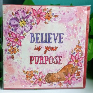 Tarjeta de Partera Estudiante / Tarjeta de Afirmación "Cree en tu Propósito" / Tarjeta de Doula / Arte de Nacimiento / Tarjetas de Embarazo / Viaje de FIV / Tarjeta de TTC