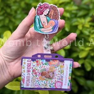 Porta badge per sostenitori dell'allattamento al seno / Porta badge per tessera identificativa per l'allattamento / Porta badge IBCLC / Team per l'allattamento al seno / Tessera per studenti ostetrici / Peer