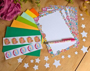 Student Midwife Letter Writing Set - 10 Letter Kit with Envelopes and Baby Seal Stickers