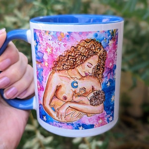Breastfeeding Art Mug: Doula Midwife Gift, Birthworker Mug