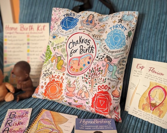 Bolsa de chakras en el parto Bolsa de maternidad espiritual para doula Bolsa de parto Educacion prenatal Bolsa de hospital Regalo para partera Etsy Mexico