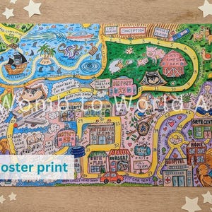 Stadien der Schwangerschaft Meilensteine Landkarte A3 Glossy Poster | Vorgeburtliche Erziehung | Doula Werkzeug | Hebamme Kunst | Geburtshelfer | Hypnobirthing