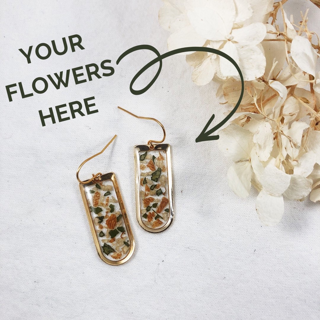 rose & hydrangea - handmade preserved flower earrings – dreamful