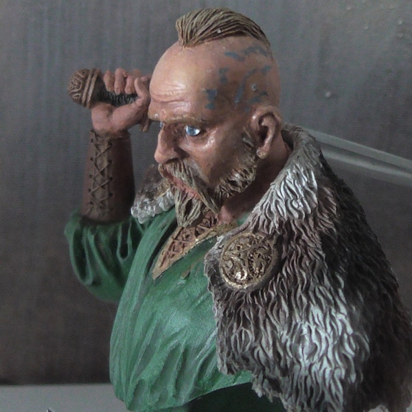 Viking Ragnar Lodbrock buste résine 1/10 figurine objet déco collection personnage héros série culte