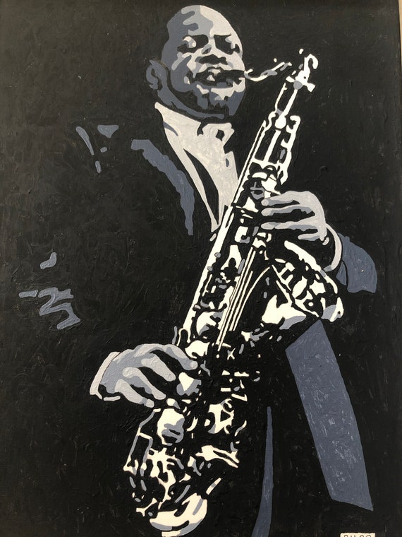 Coleman Hawkins Painting . This is Not a Print One for Jazz Fans
