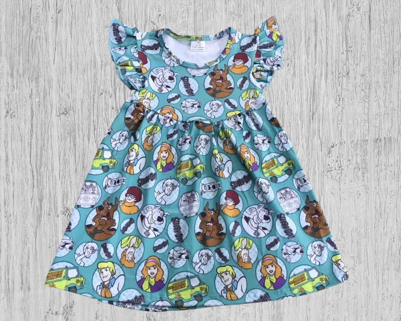SCOOBY DOO Girl Short Sleeves Dress Baby Tv Dog Scooby Etsy