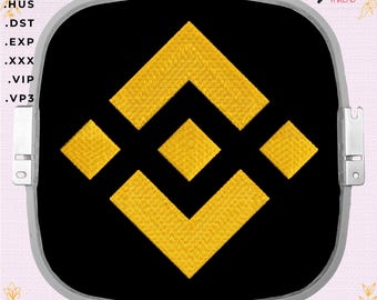 Geometric Square Pattern Embroidery Design | Abstract Modern Symbol , Stitch Design