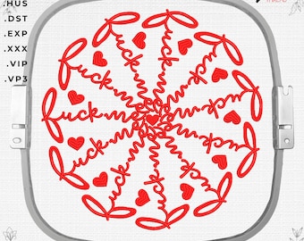 NSFW Mandala Machine Embroidery Design (Digital Download)