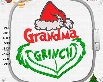 Grandma Grinch Machine Embroidery Design: Holiday Humor (Digital Download)