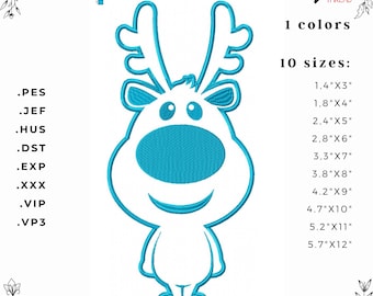 Deer, fawn machine embroidery design.