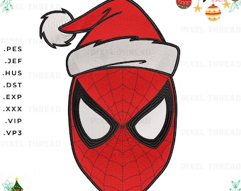 Spiderman Merry Christmas Machine Embroidery Design (Digital Download)