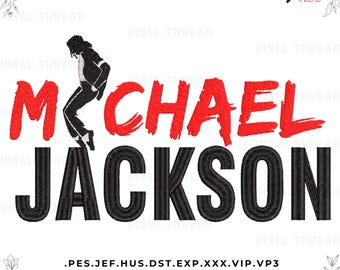 Thrilling Michael Jackson Embroidery Design for gift