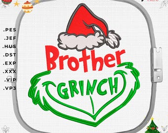 Brother Grinch Machine Embroidery Design (Digital Download)