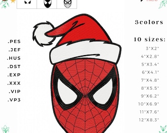 Spiderman Merry Christmas. machine embroidery design for a Christmas present.