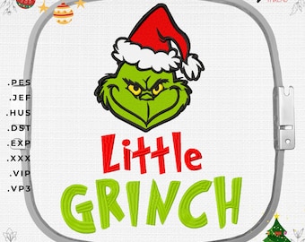Little Grinch Machine Embroidery Design (Digital Download)