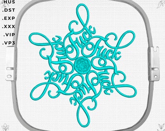 Obscene Word Art Machine Embroidery Design (Digital Download)