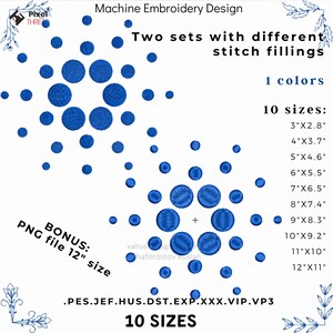 Diseño de bordado de nodo blockchain: símbolo de red digital, patrón estilo cripto + PNG de 12" (descarga digital)