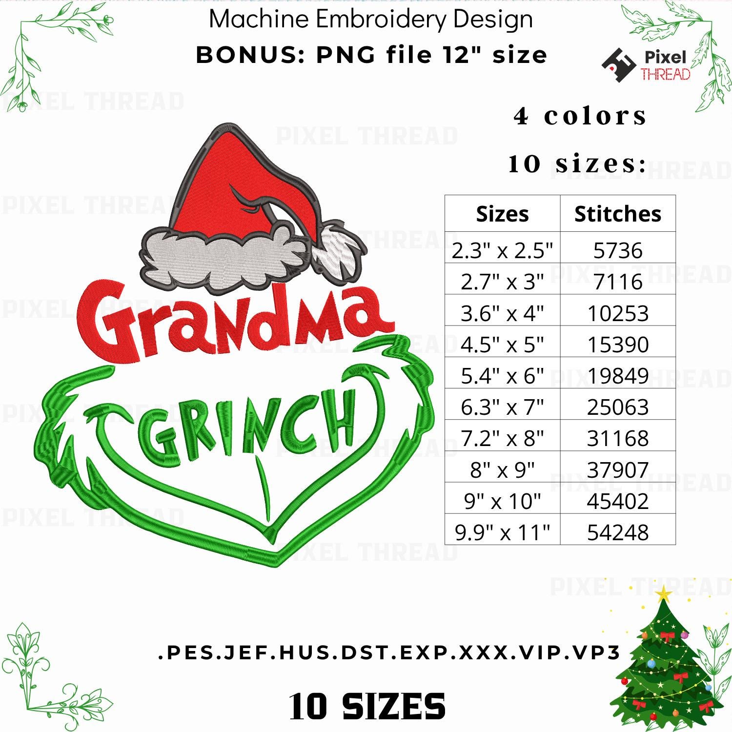 Family Grinch Machine Embroidery Designs (brother, Sister, Grandpa ...