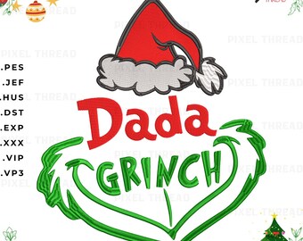 Dada Grinch Machine Embroidery Design (Digital Download)