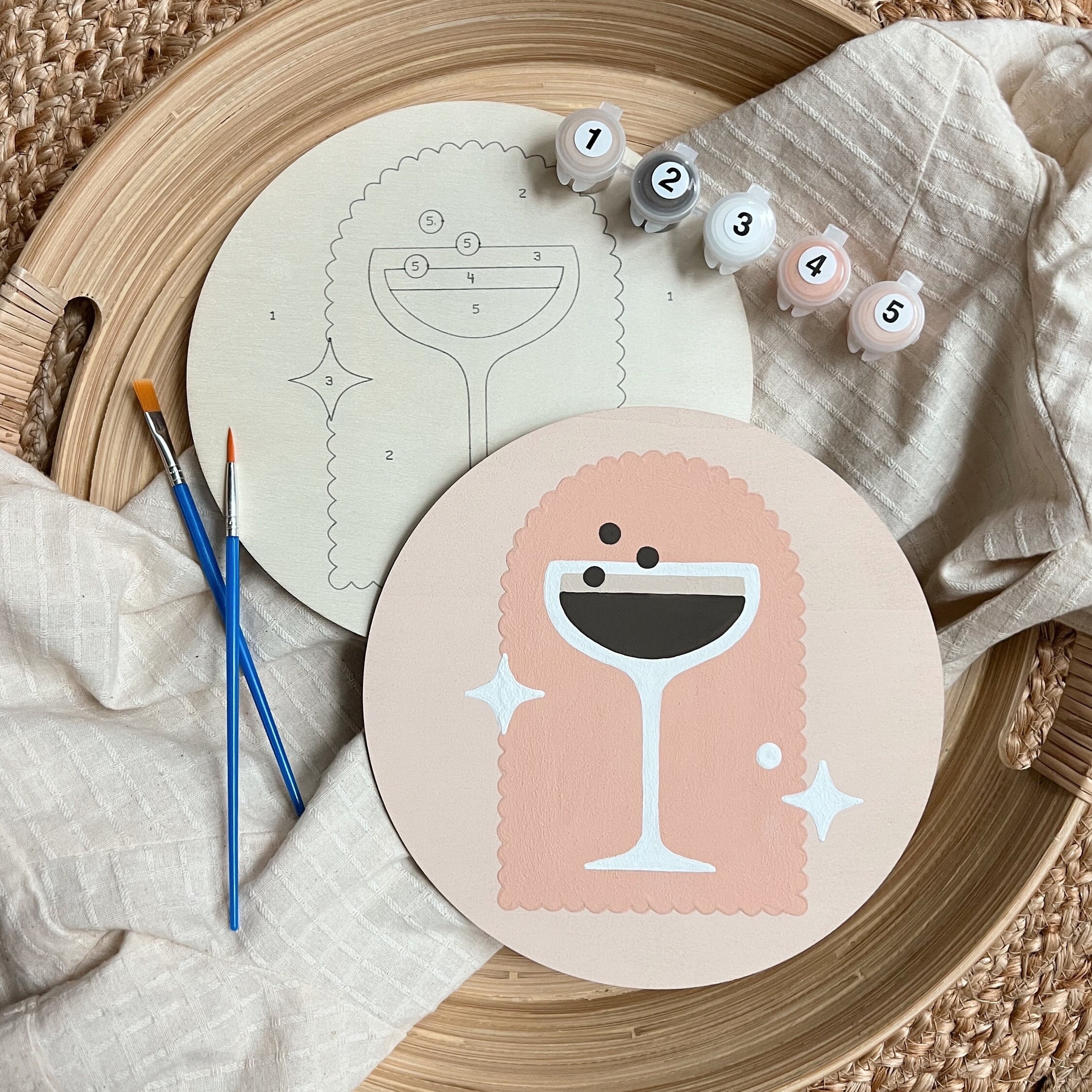 CHARDONNAY  DIY paint + sip party kit (packed for two)