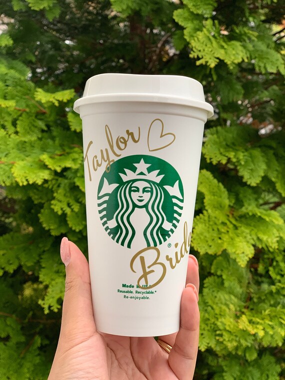 maid of honor cups Bridesmaids cup Bridesmaids proposal gift bridal party cups Starbucks hot cups
