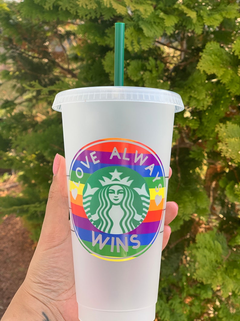 Pride Starbucks Cold Cup LGBT LGBTQ Gay Pride Tumbler Etsy