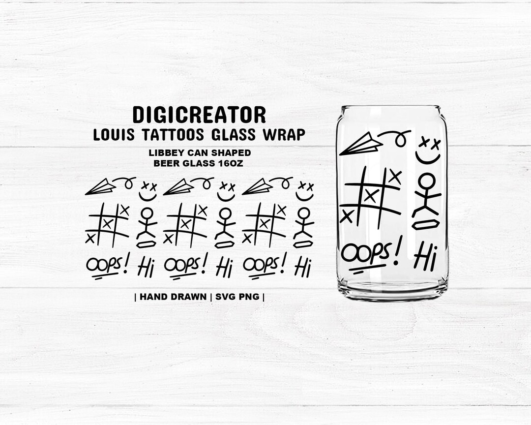 Louis tomlinson tatuajes puede envolver vidrio svg louis - Etsy México