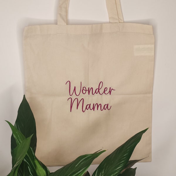 Tote bag brodé personnalisable spécial fête des mère | Sac fourre-tout | Cadeau maman