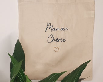Customizable embroidered tote bag special for Mother's Day | Tote Bag | Mom gift