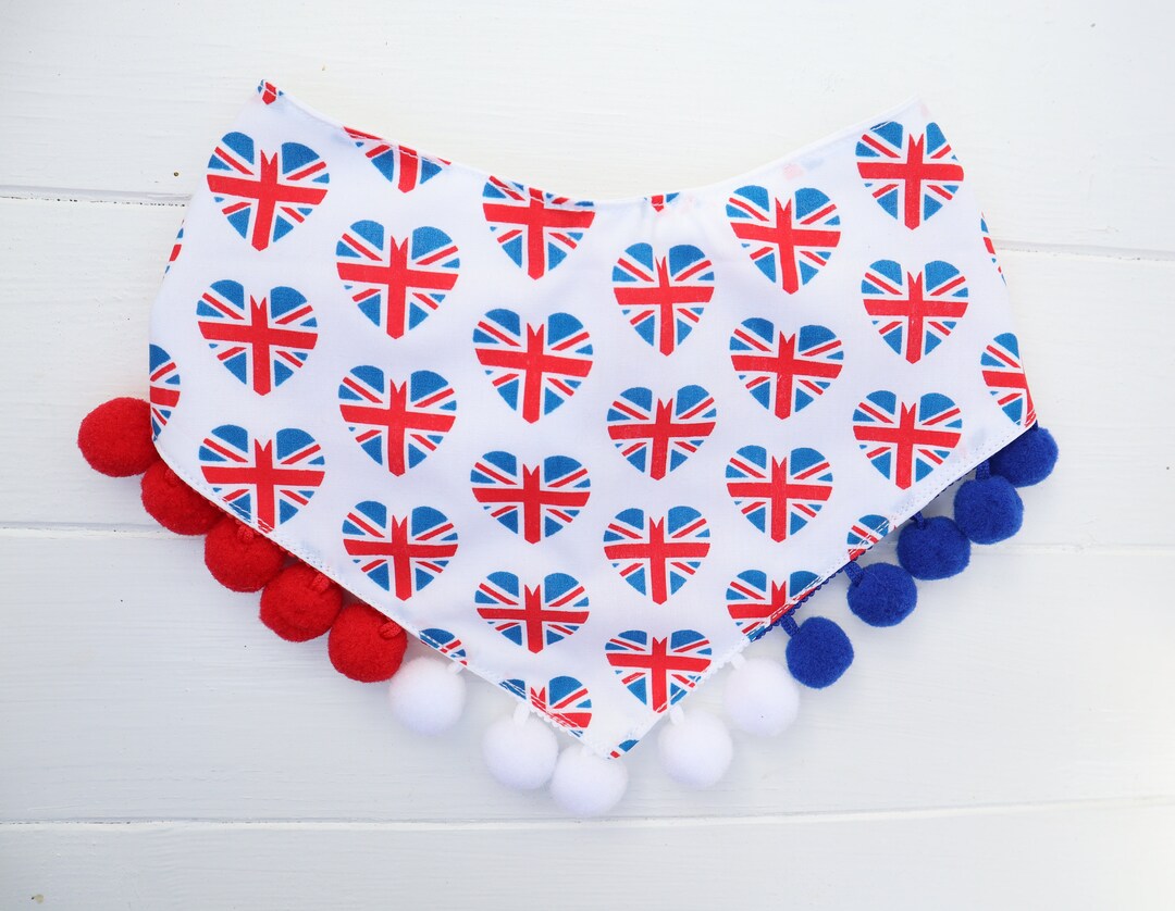 Coronation Union Jack Dog Bandana Union Jack Red White Blue Etsy