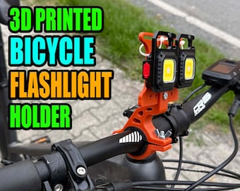 3D Printed Bicycle Flashlight Holder