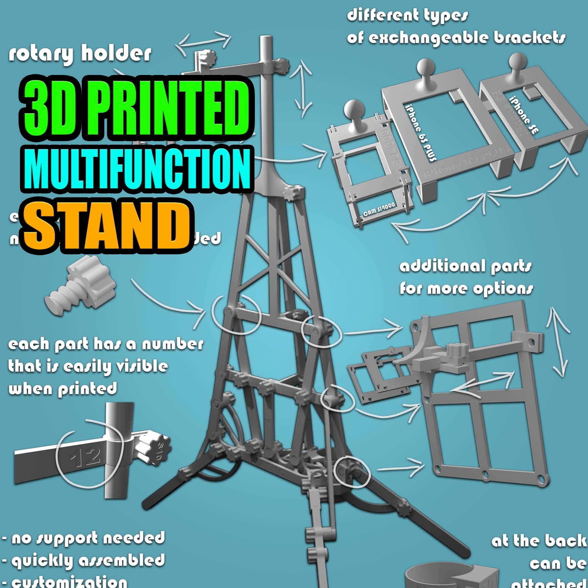 Multifunction Stand 3D Printed Multifunction Stand - Etsy