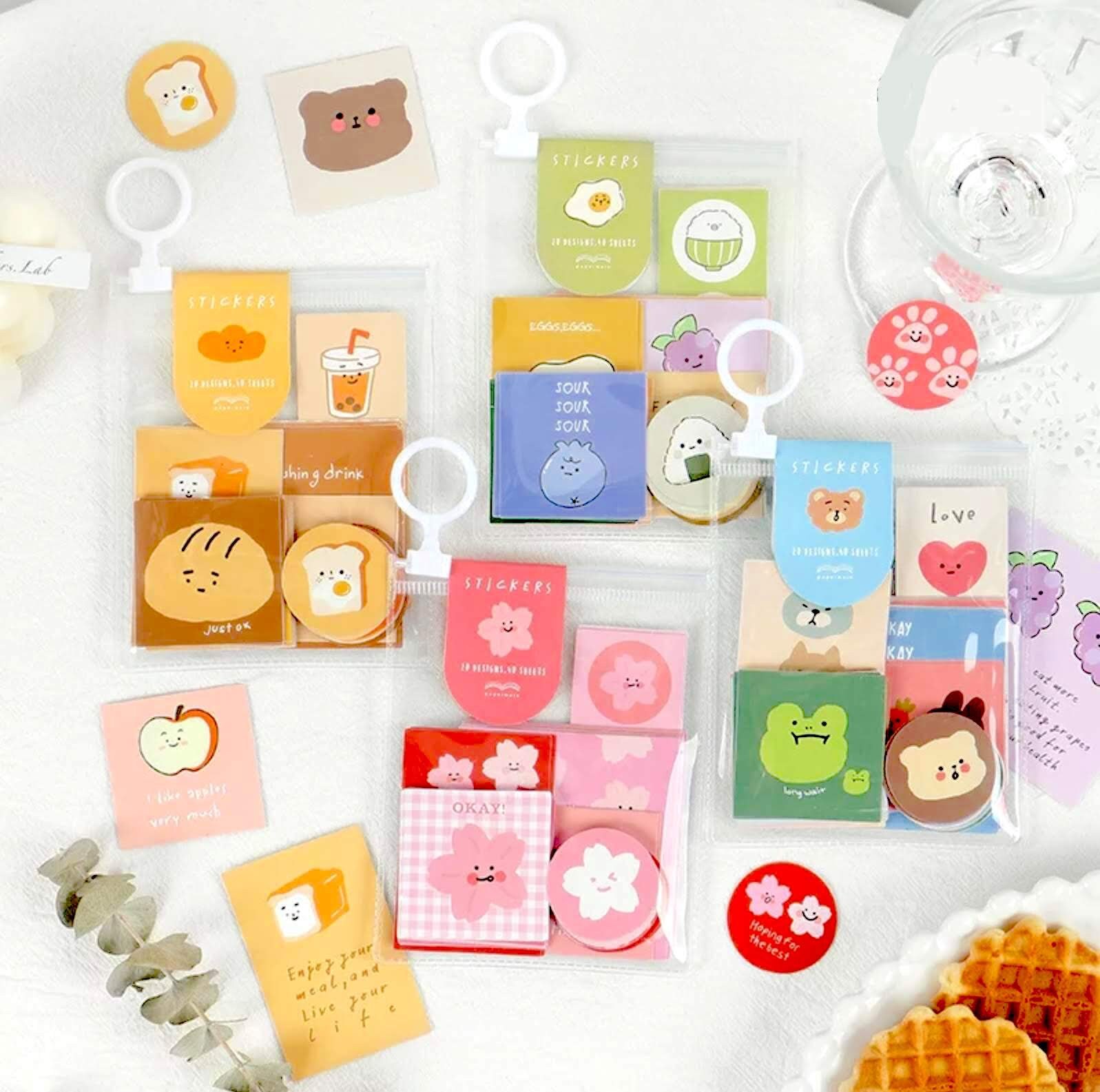 40 Piece Graphic Stickers Set Colourful Stickers Abstract | Etsy