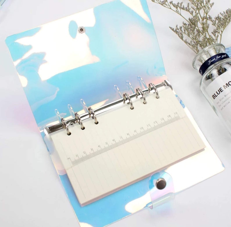 A5 A6 Ring Binder Diary Iridescent Notebook Agenda Folder Etsy