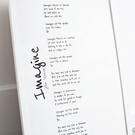 Imagine Lyrics Google Imagine lyrics, John lennon lyrics, Great song lyrics