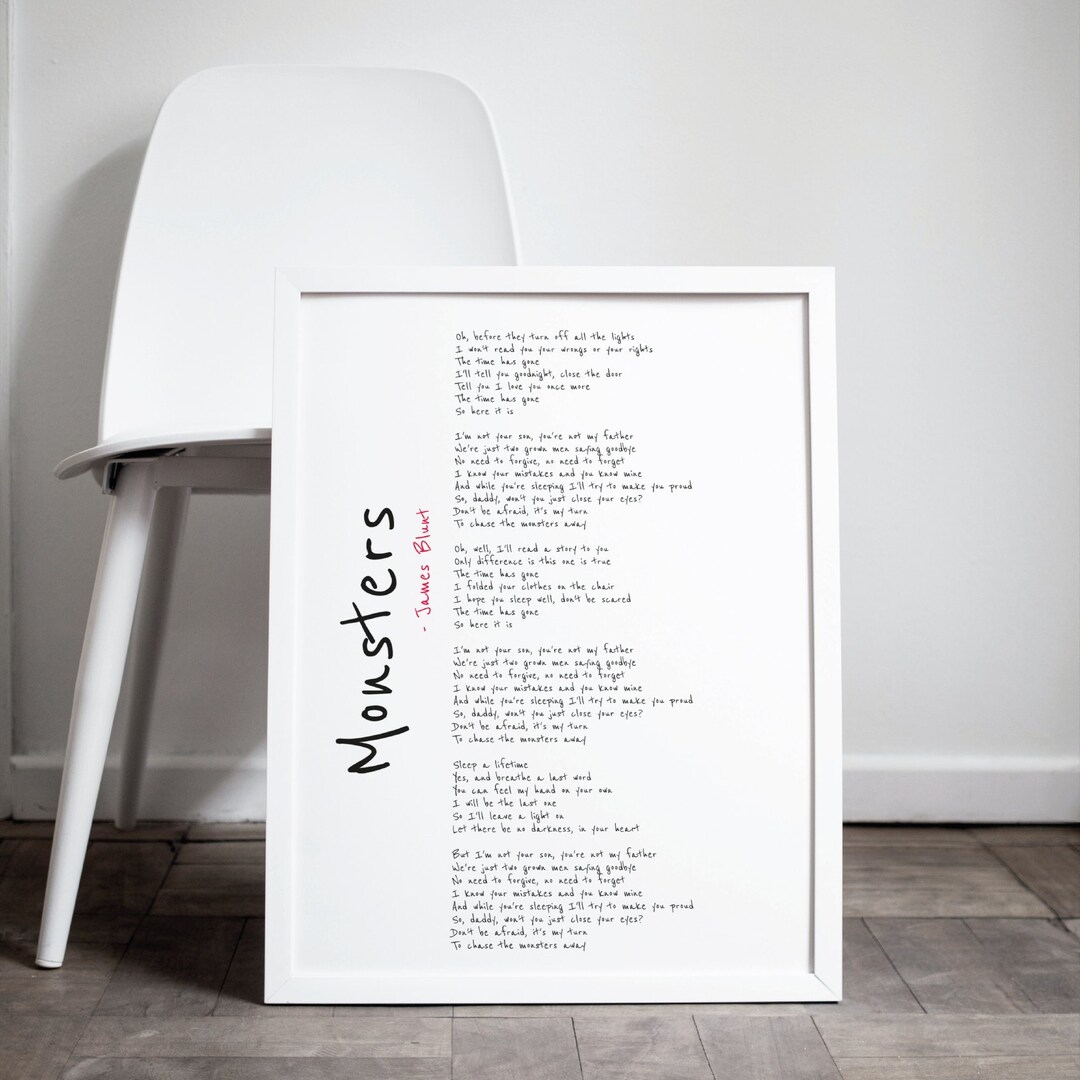 Monsters - James Blunt (Lyrics) 