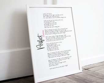 Perfect Ed Sheeran Song Lyrics Art Printable 8x10 (Instant Download) - Etsy