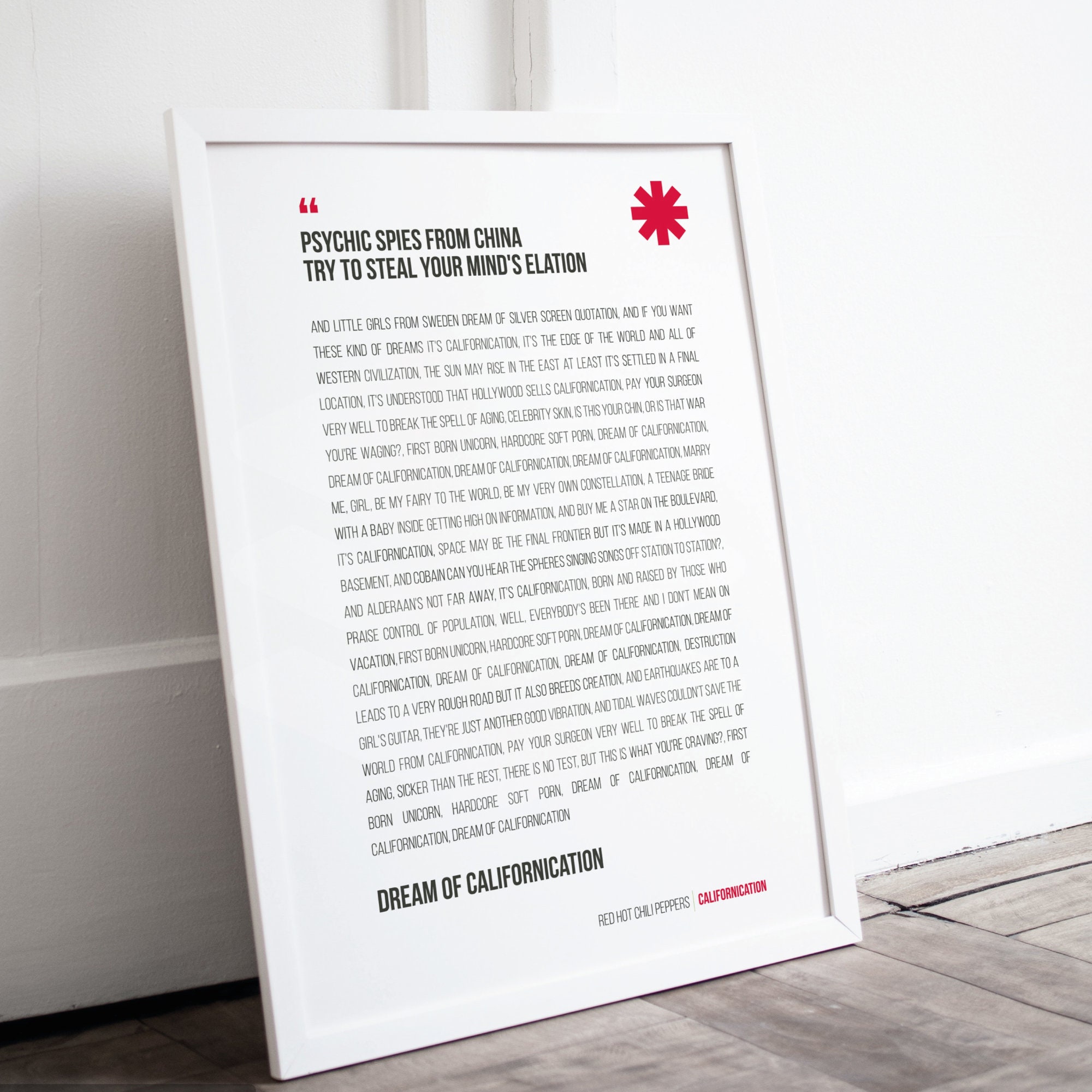 Californication Red Hot Chili Peppers Lyrics