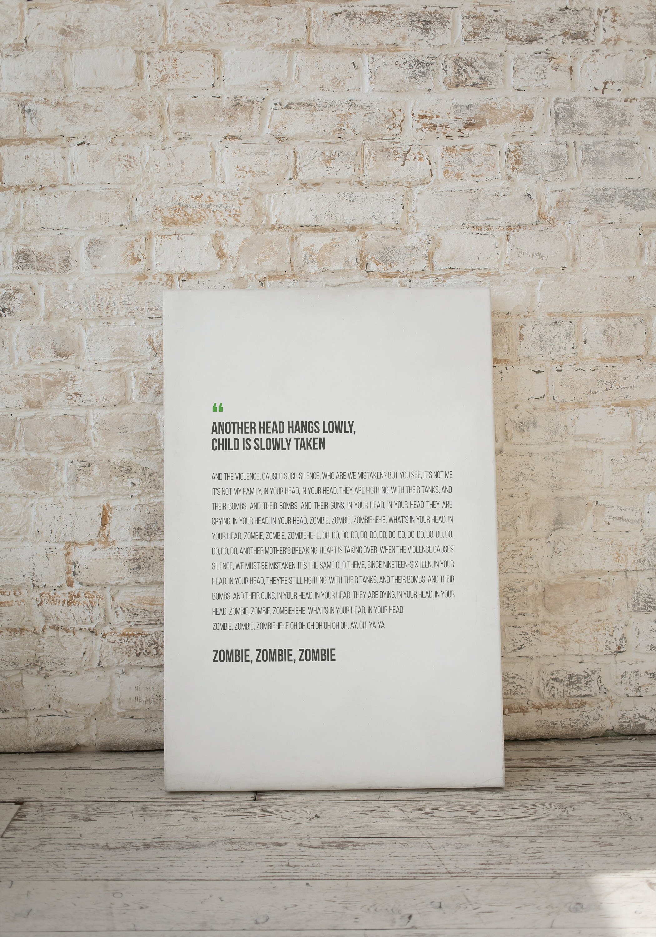 Dolores O'Riordan. Zombie Lyrics | Art Board Print