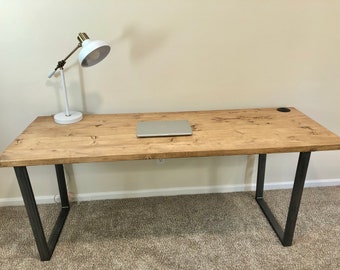 Custom Minimalist Desk with Desktop Power & USB