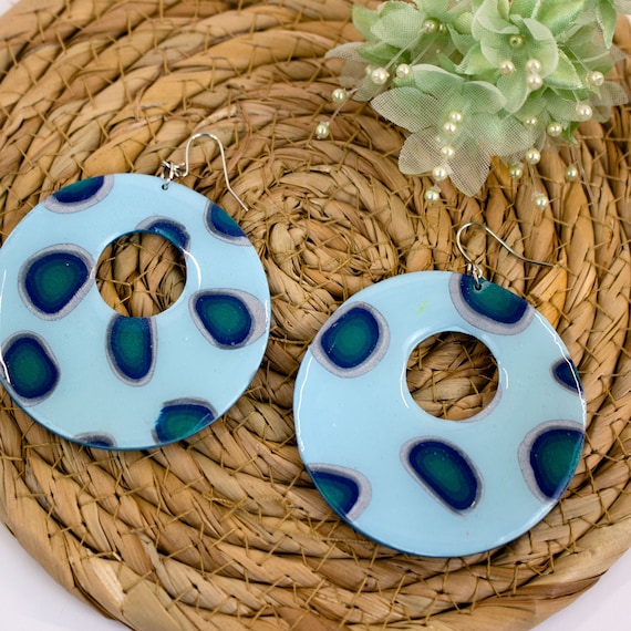 Skye blue, lightweight and nickel free hoops