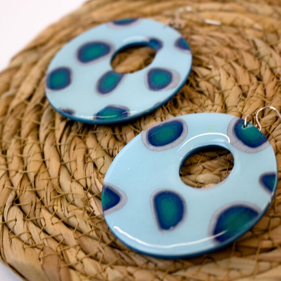 Skye blue, lightweight and nickel free hoops