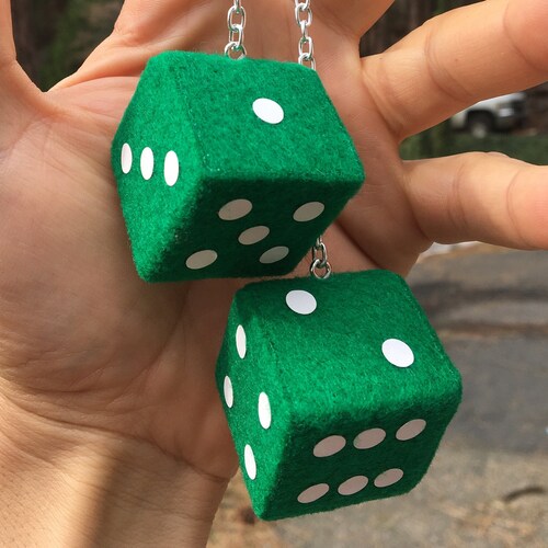 Brown Fuzzy Dice Solid Maple New Product Car or Truck Hand Etsy