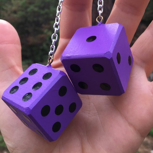 Brown Fuzzy Dice Solid Maple New Product Car or Truck Hand Etsy