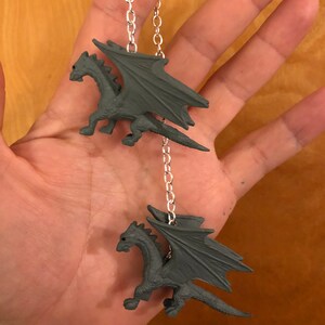 Dark Gray Dragon Mirror Hangers on Chain
