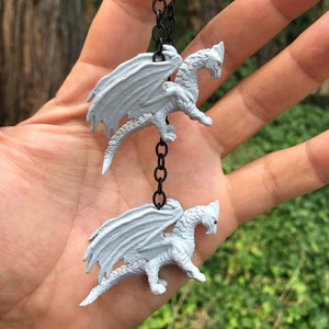 Gray Dragon Mirror Hangers on Chain