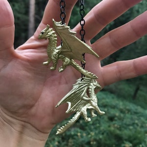 Gold Dragon Mirror Hangers on Chain
